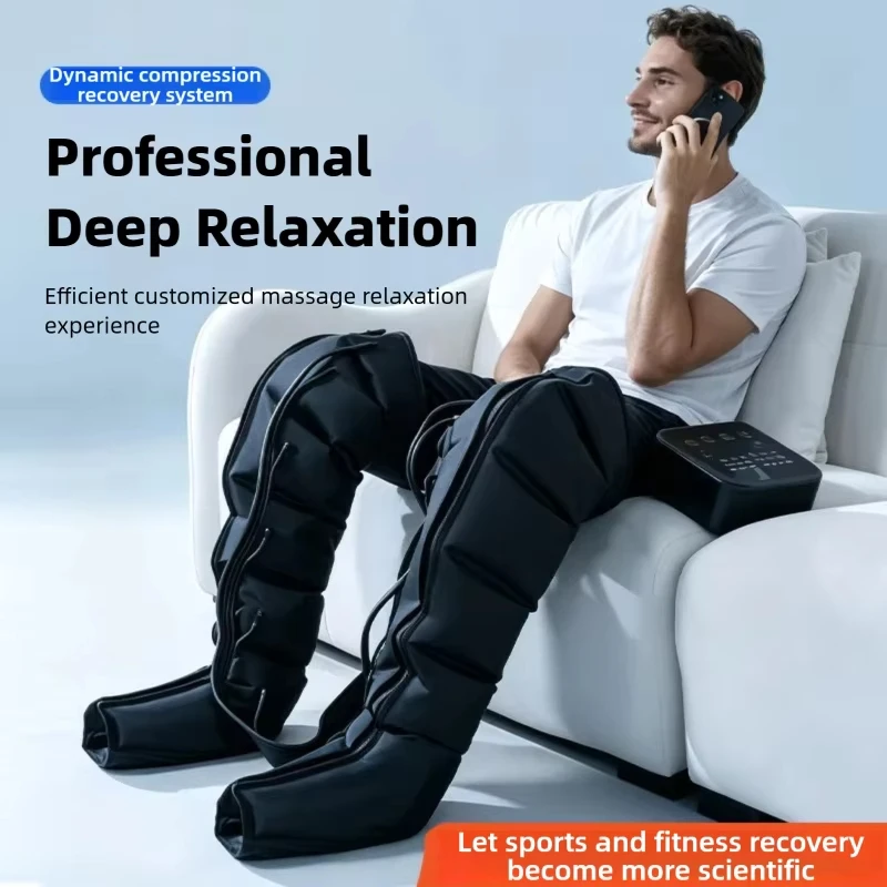 Air Compression Recovery System Sequential Leg Compression Massager 8 Pressure Levels 4 Smart Modes& 3 Timers Relieves Fatigue