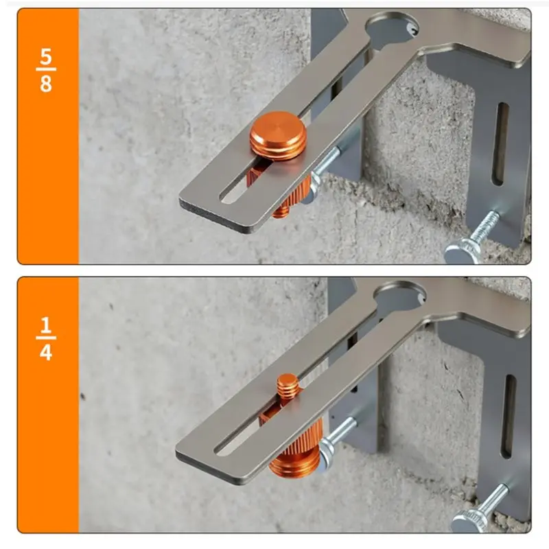 Adjustable Stainless Steel Laser Level Wall Mount Bracket Multi-Function For 1/4" 5/8" Connector Support
