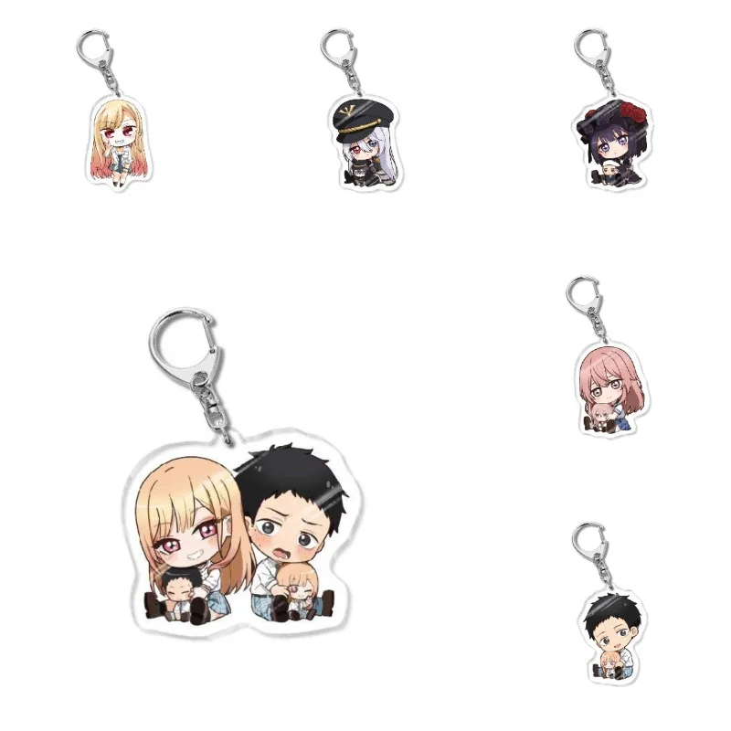 

Креативный брелок для рюкзака с изысканным принтом из серии Kawaii My Dress Up Darling: Китагава Марин, Инуи Саджуна