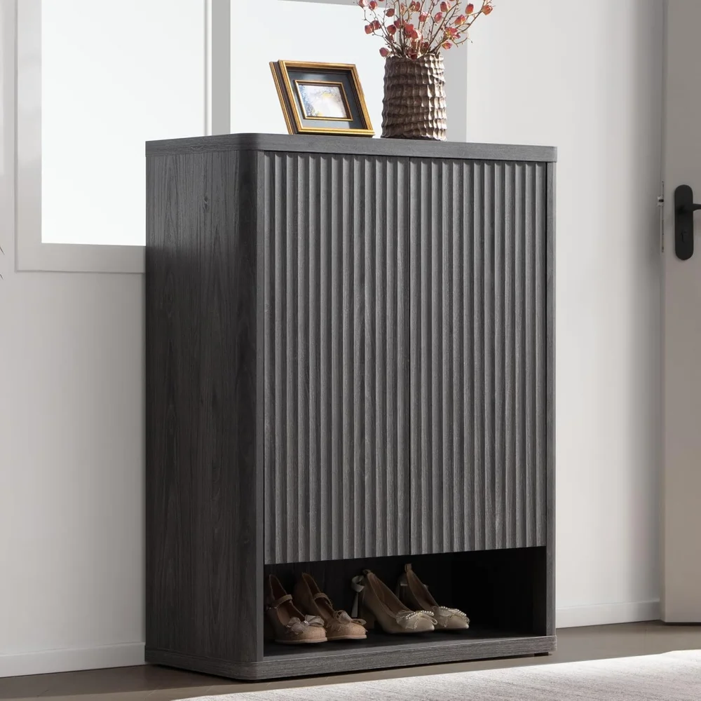 

Shoe Cabinet 44" Tall Large Storage Organizer Modern Shoe
