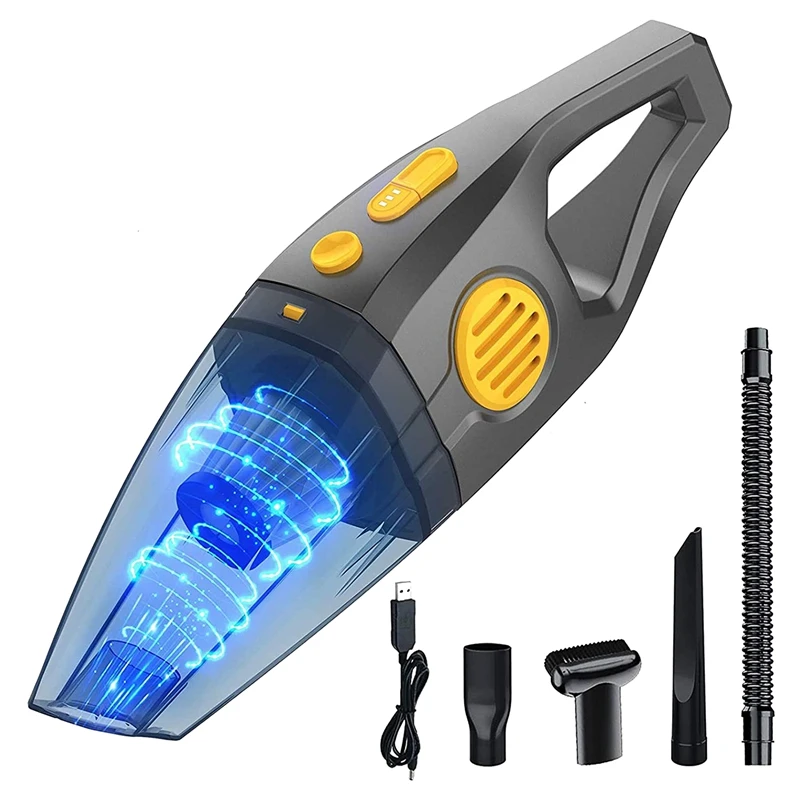 Portable Cordless Handheld Vacuum Cleaner, 150W High Power, 8000PA Strong Suction, Wet & Dry Use For House, Car