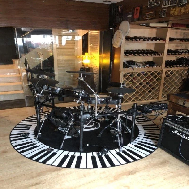 

Drum Set Special Carpet Non-slip Waterproof Soundproof Floor Mat Irregular Minimalist Lines Rug Large Size Home Decoration Mats