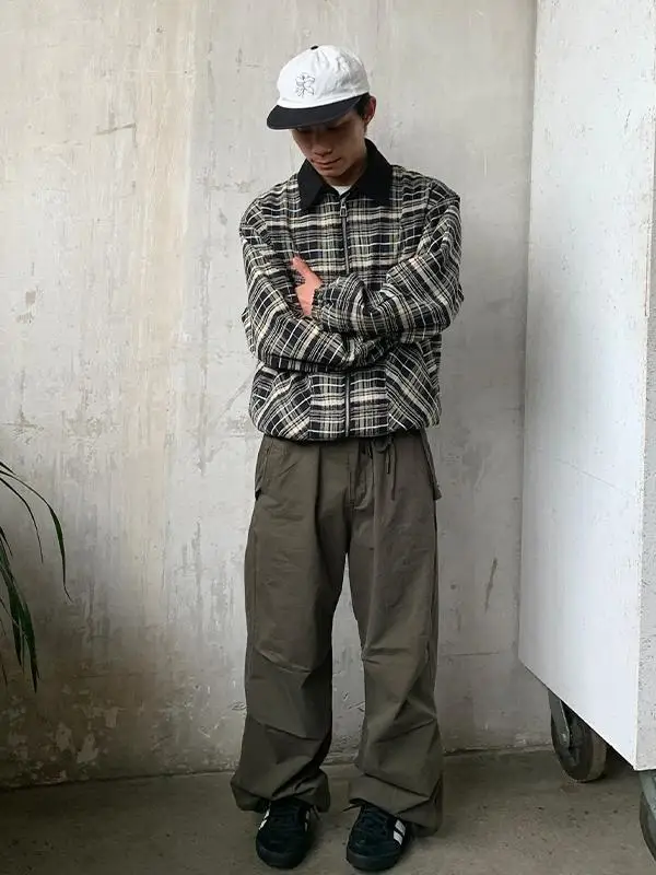 

Спецодежда в американском стиле ретро Jaet, свободная повседневная мужская и женская одежда с воротником на осень и весну, модная верхняя одежда для пар Long Sve