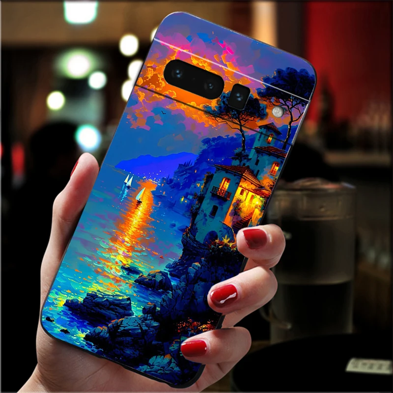 

Phone Case For Google Pixel 10 9 Pro XL 9A 8 7 6 Pro Pixel 8A 7A 6A Pixel 8 7 6 5 Star Night Scenery Case