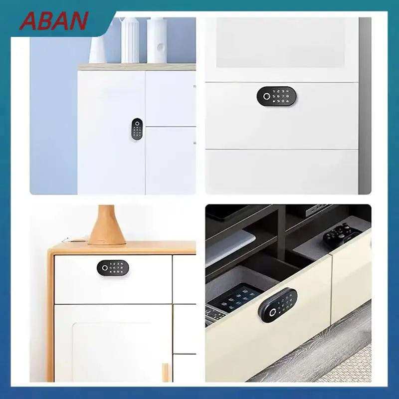 ABAN Smart Drawer Lock With Fingerprint Password And Swipe Card Access For Cabinet And Storage Security