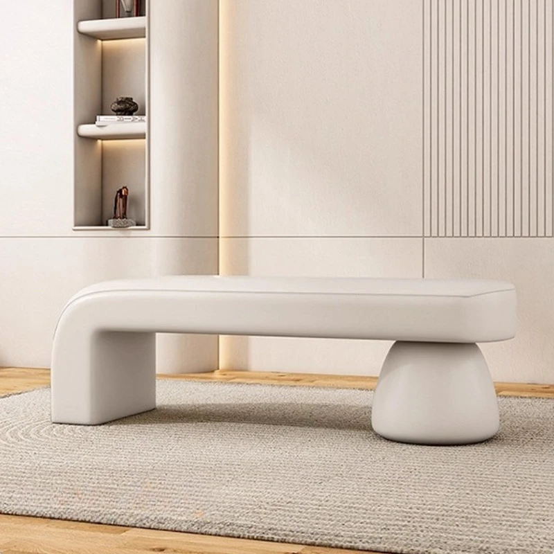 

Minimalism Cloakroom Shoe Stool for Women Modern Shoe Ottoman Light Luxury Living Room Bench Elegant Bedroom Bed End Seat