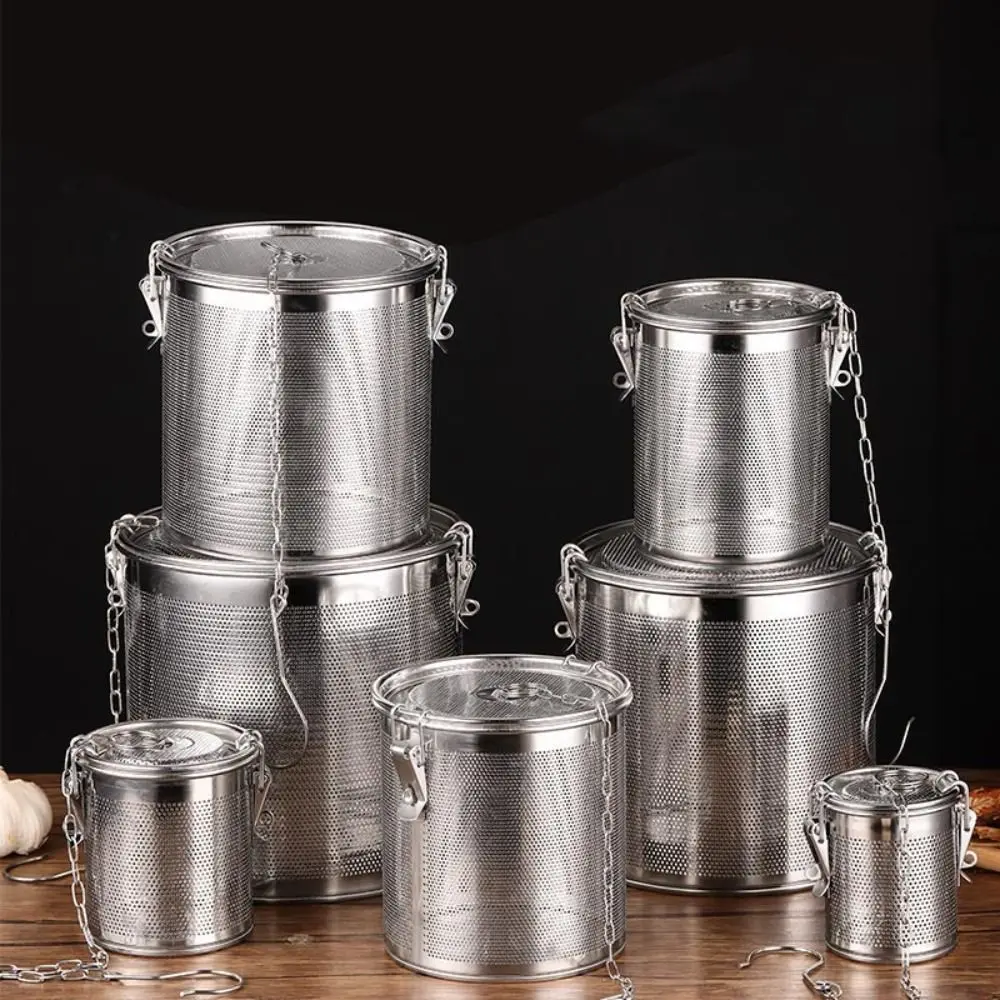 

New Stainless Steel Seasoning Cage Filter Basket Seasoning Strainer Cooking Kitchen Tools Spice Basket