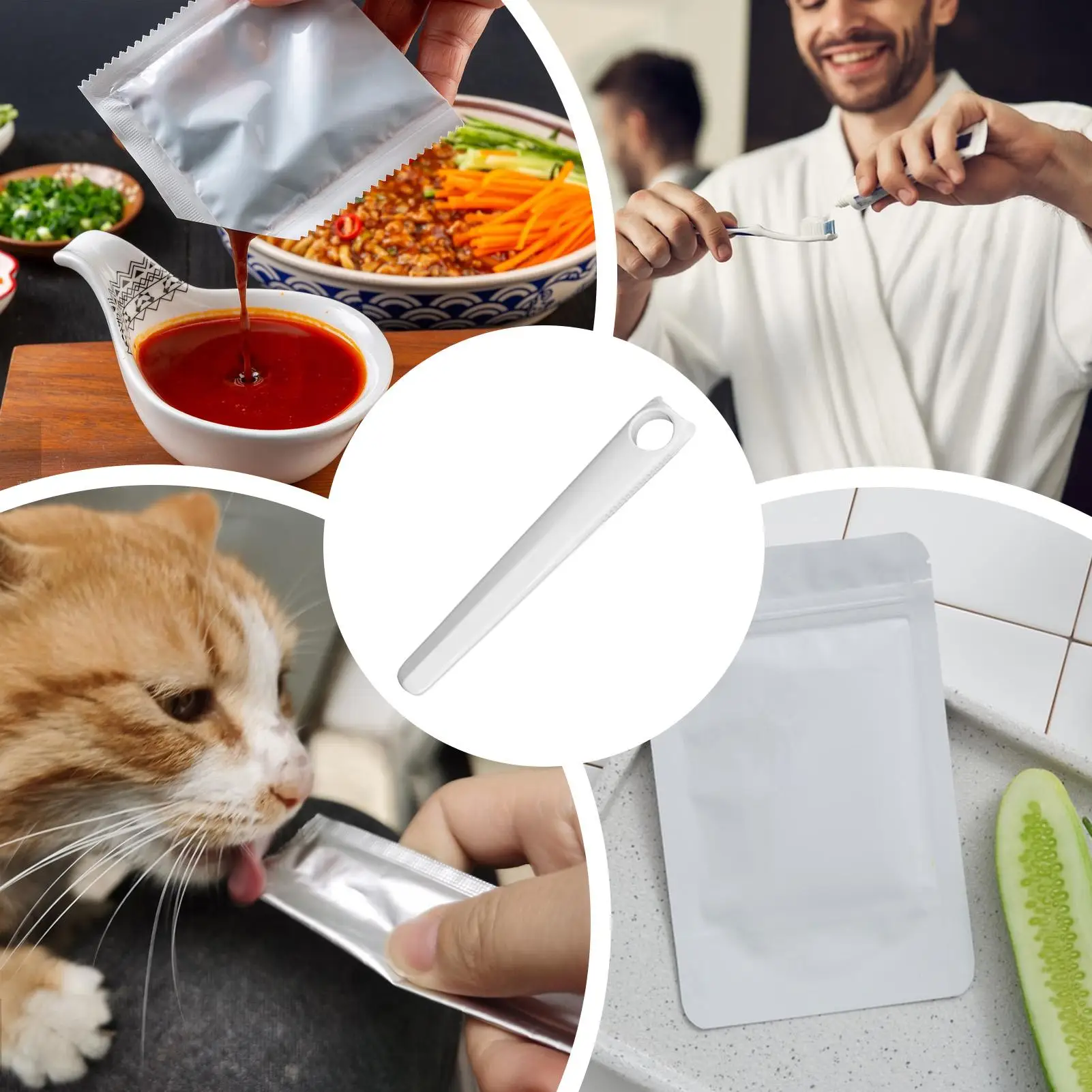 كيس الصلصة عصارة كيس أنبوب الحقيبة عصارة المحمولة الطارد أدوات مغناطيسية للمنزل القط شرائط المطبخ الشامبو مطعم