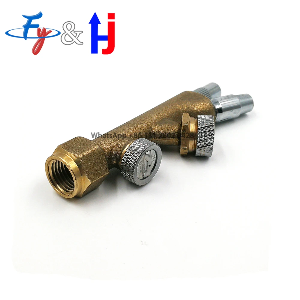 Agricultural Atomization Remote Copper Nozzle, High Pressure Applicator, Dust Removal, Wide Outlet, Multi-nozzle, 4 Nozzles