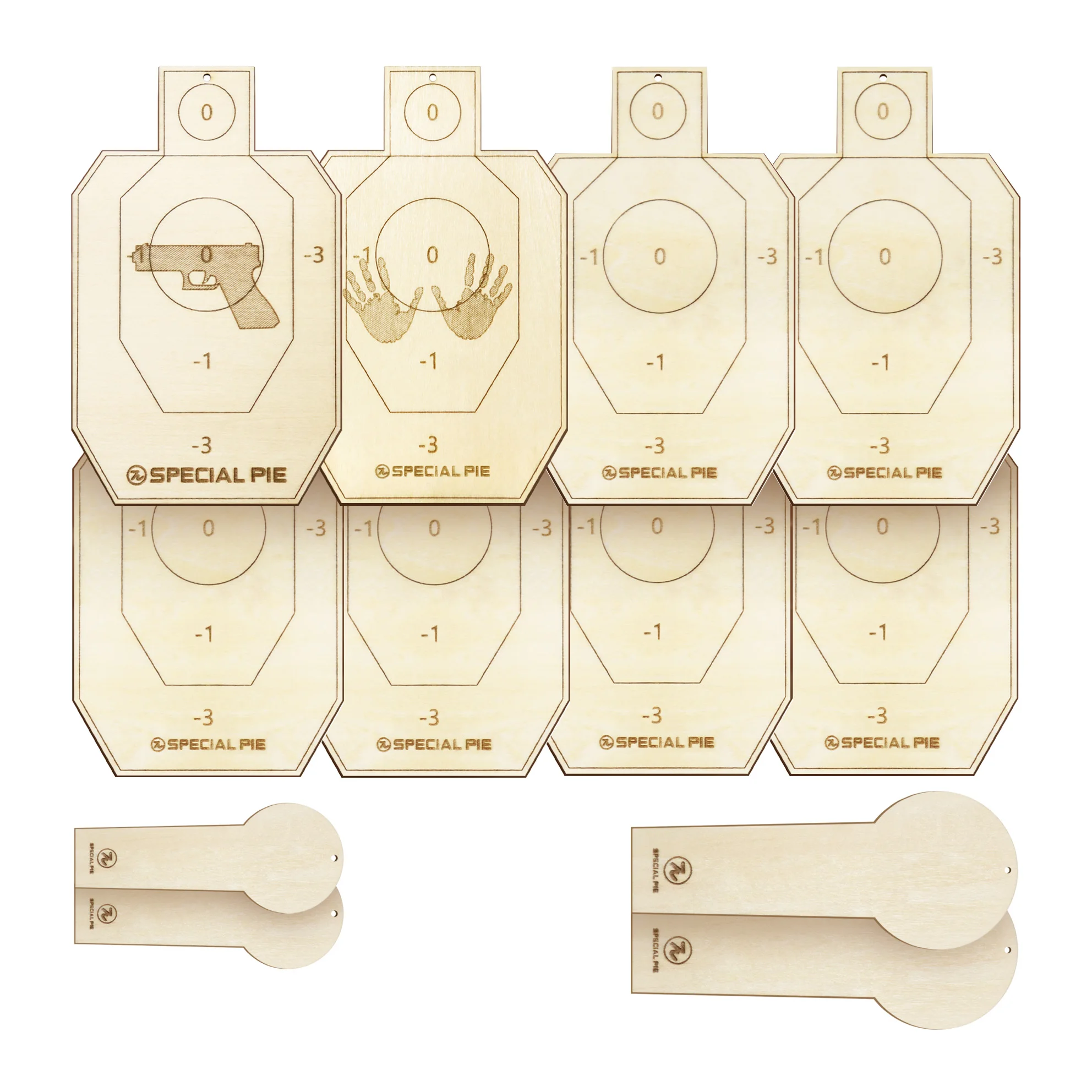 IPSC/IDPA Dry Fire Target Set Shooting Targets, Long-Distance Simulation Mini Target-Suitable for Rubber Guns and Laser Guns