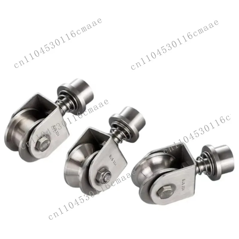 U-shaped, V-shaped, H-groove Pulleys, Lifting Sliding Door Pulleys, 304 Stainless Steel Spring Universal Bearings, Track Pulleys