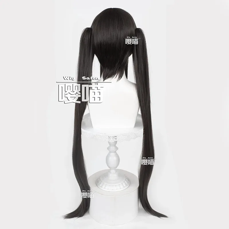 Juego de Cosplay NEKOPARA, cola de caballo marrón larga de 100CM, pelo sintético resistente al calor, pelucas de juego de rol de Anime Chocola, peluca de fiesta, 5;d'2.y;8