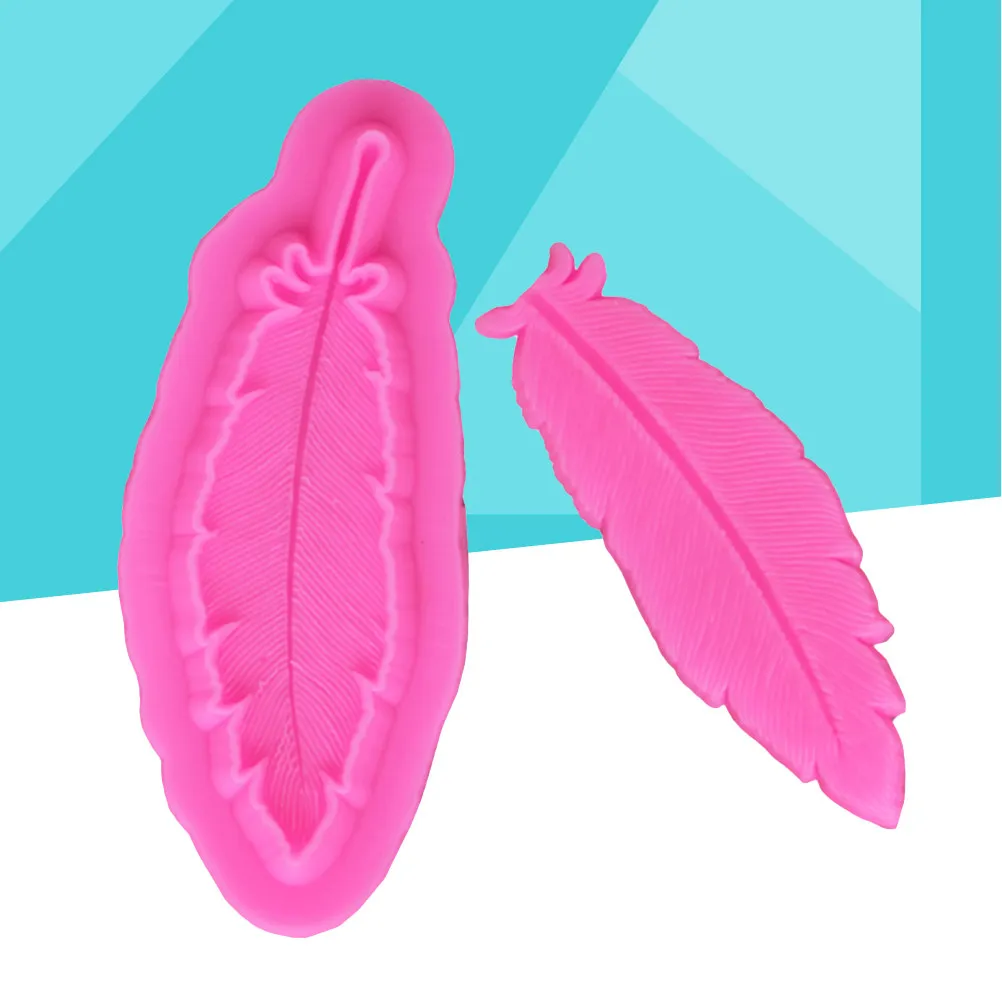 Molde de Silicona Premium con Forma de Pluma para Fondant, Antiadherente, Inodoro, Ecológico, para Hornear Pasteles, Chocolate, Dulces, Gelatina, Cubitos de Hielo, Manualidades