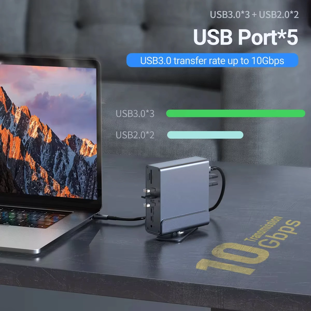 Imagem -04 - Docking Station Usb c para Macbook pc 16 em Hub com Dual 4k Hdmi Displayport Portas Usb 100w pd Áudio sd tf Ethernet