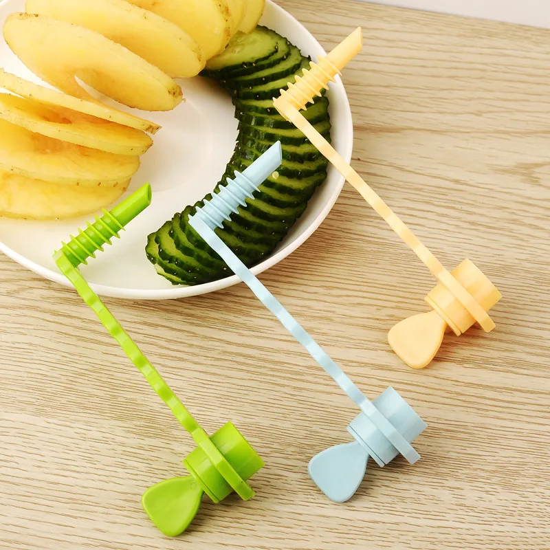 Kitchen Whirlwind Potato Slicer Rotating Potato Tower Knife Spiral Cutting Cucumber Divine Tool Creative Magic Vegetable Slicer