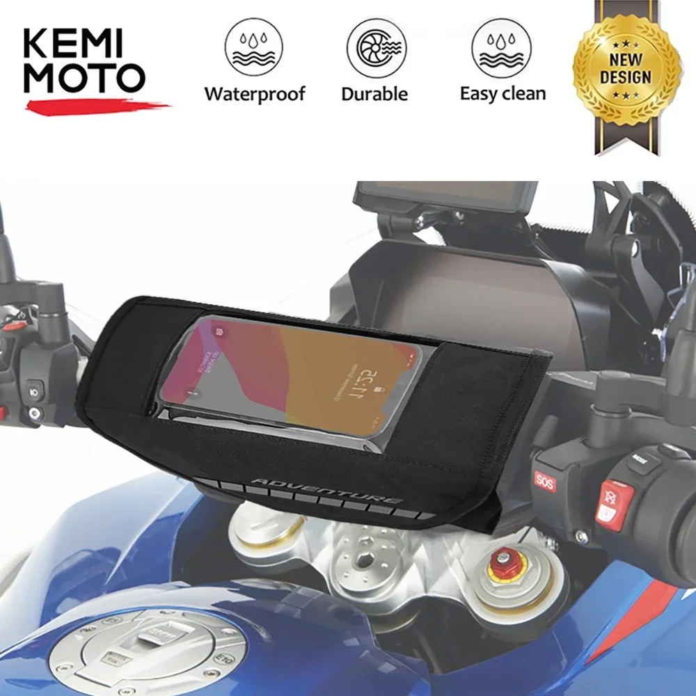 Motorcycle Bag Handlebar Phone Holder For BMW F750 F850 R1200 R1250GS ADV Universal Bag For Suzuki For Kawaski Storage Parts