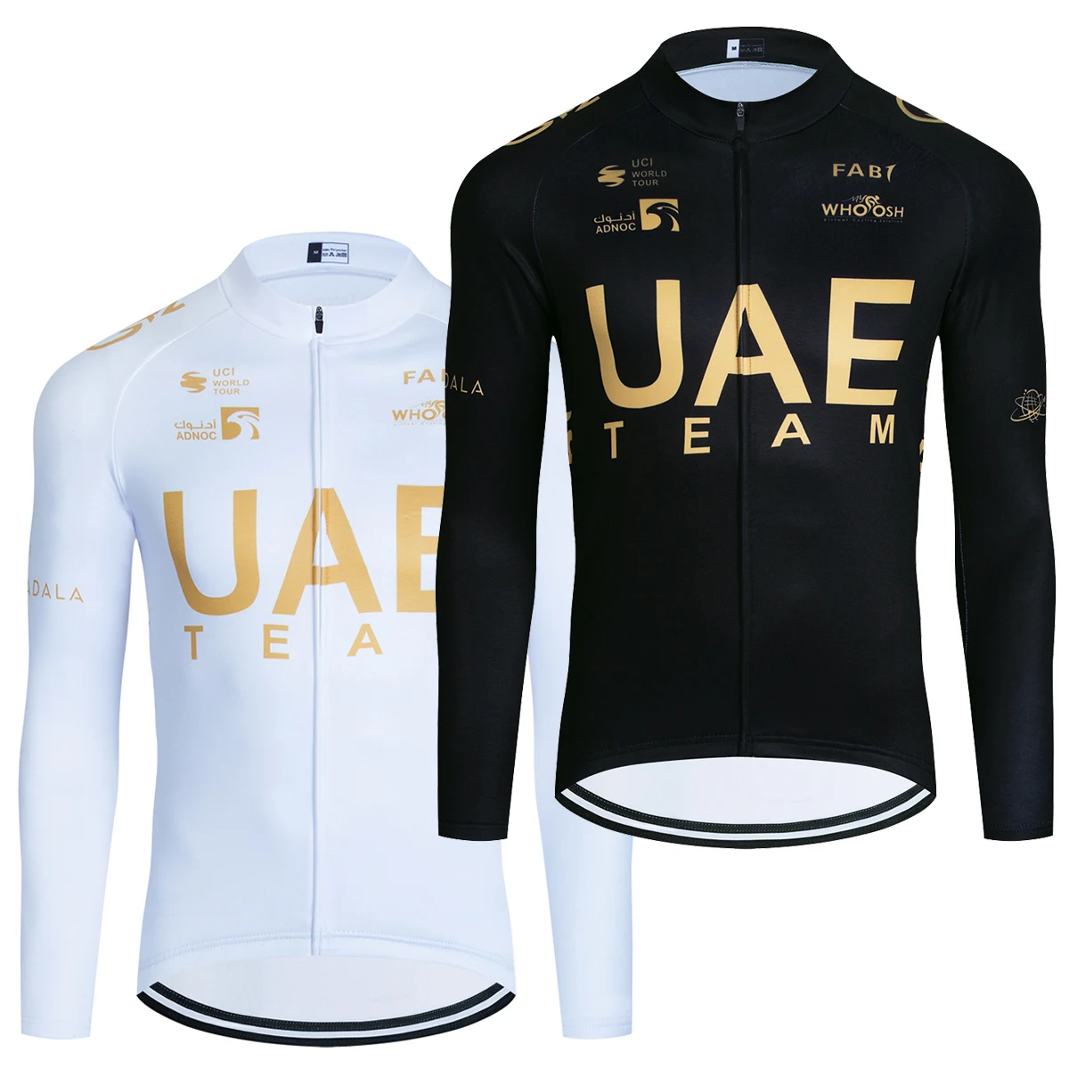 2024 Gold UAE Winter Cycling Jacket Men Women Fashion Ropa Ciclismo Thermal Fleece Bike Maillot Jersey Clothing