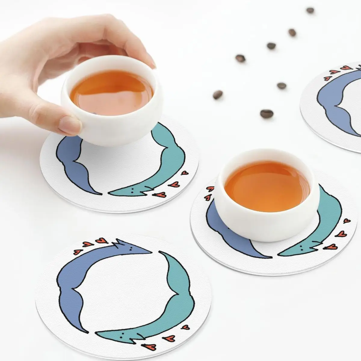 

The Chase Coasters Leather Placemats Non-slip Insulation Coffee Mats For Home Kitchen Dining Pads Set of 4