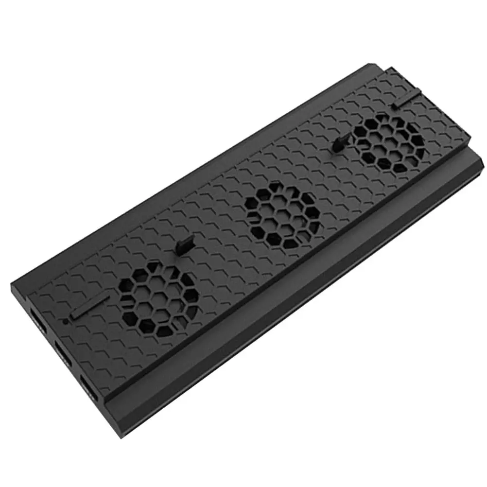 Game Console Cooling Fan Base Black Triple Fans Settings Triple USB Hub Light Bar Cooling Stand for One Gamer Fan