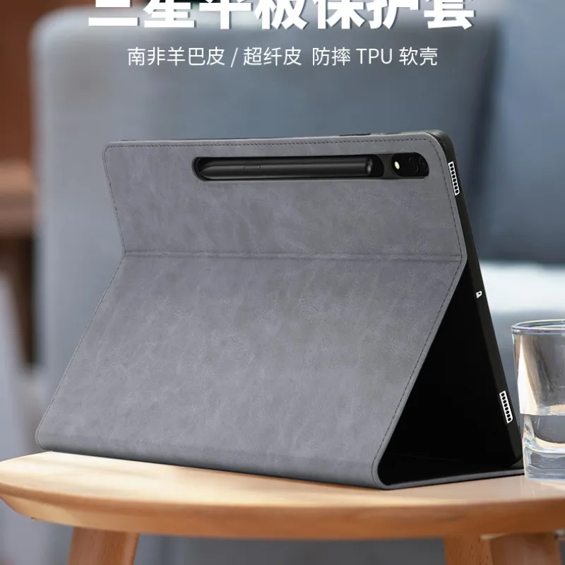 PU Leather Flip Tablet Stand Case For Samsung Galaxy Tab A8 10.5 X200 S6 Lite 10.4 P610 Sleeve Shockproof Pencil Holder Cover