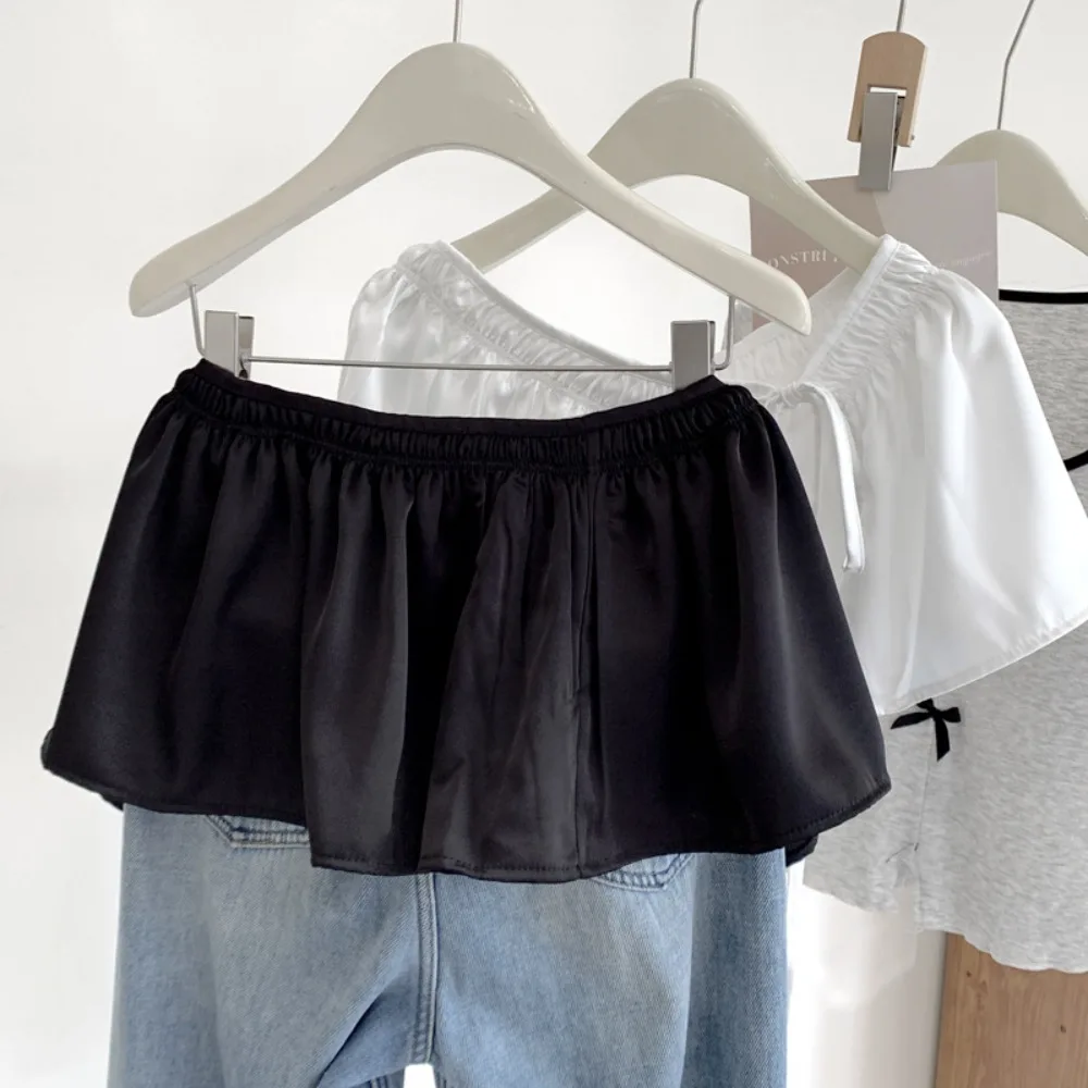 Abiti a strati hip-hop Gonna dolce Y2K Sciarpa con lacci all'anca Camicia stile coreano Estensore Bordo arricciato Cintura Accessori per la danza