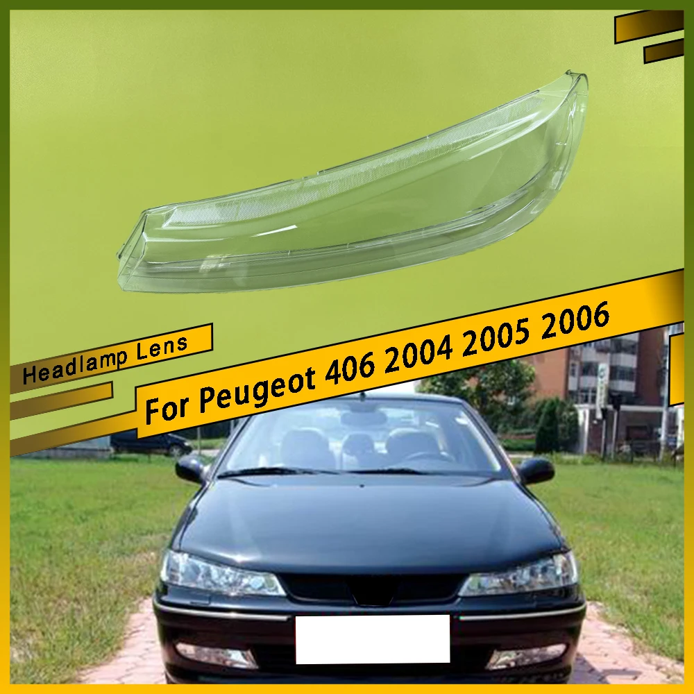 

Для Peugeot 406 2004 2005 2006, прозрачная крышка для фар, корпус абажура, чехол из плексигласа, замена оригинальных линз