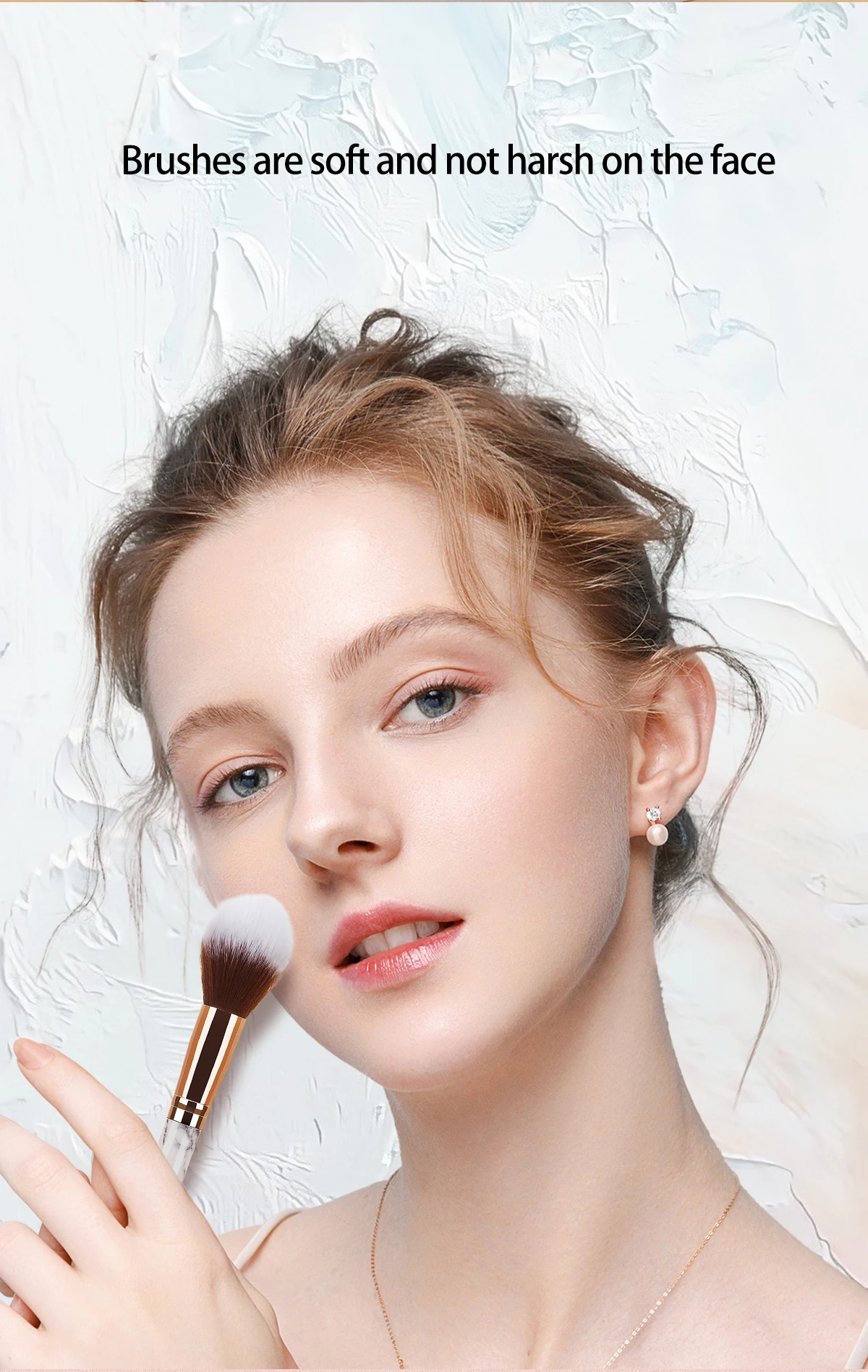 فرشاة مكياج فردية، فرشاة رخامية مضيئة للوجه، فرشاة أحمر الخدود، أداة تجميل #3