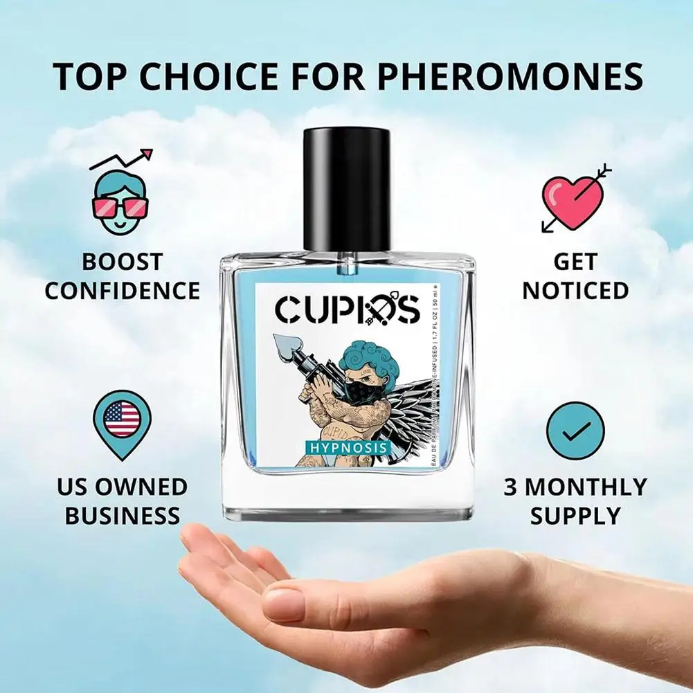 50 مللي كيوبيد للرجال فرمون كولونيا عطر طويل الأمد عطر غني عالي الجودة Hombre عطر الجسم رذاذ زيادة السحر