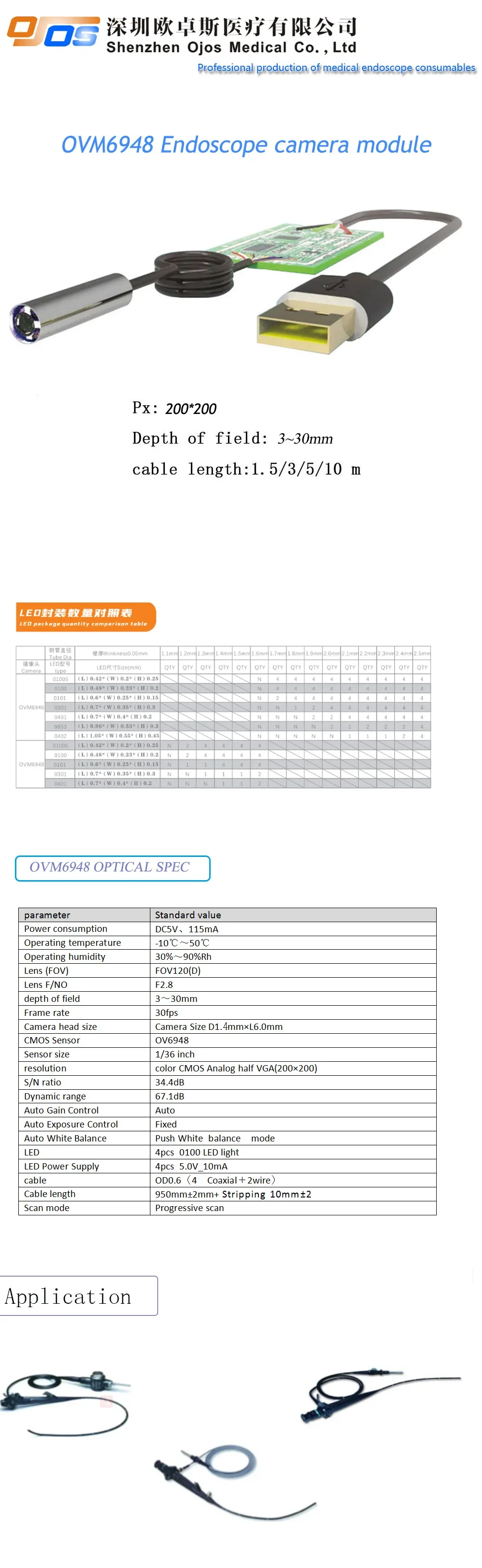 PC board ovm6948 ovm6946  mini  PC board Adjustable LED brightness processing board