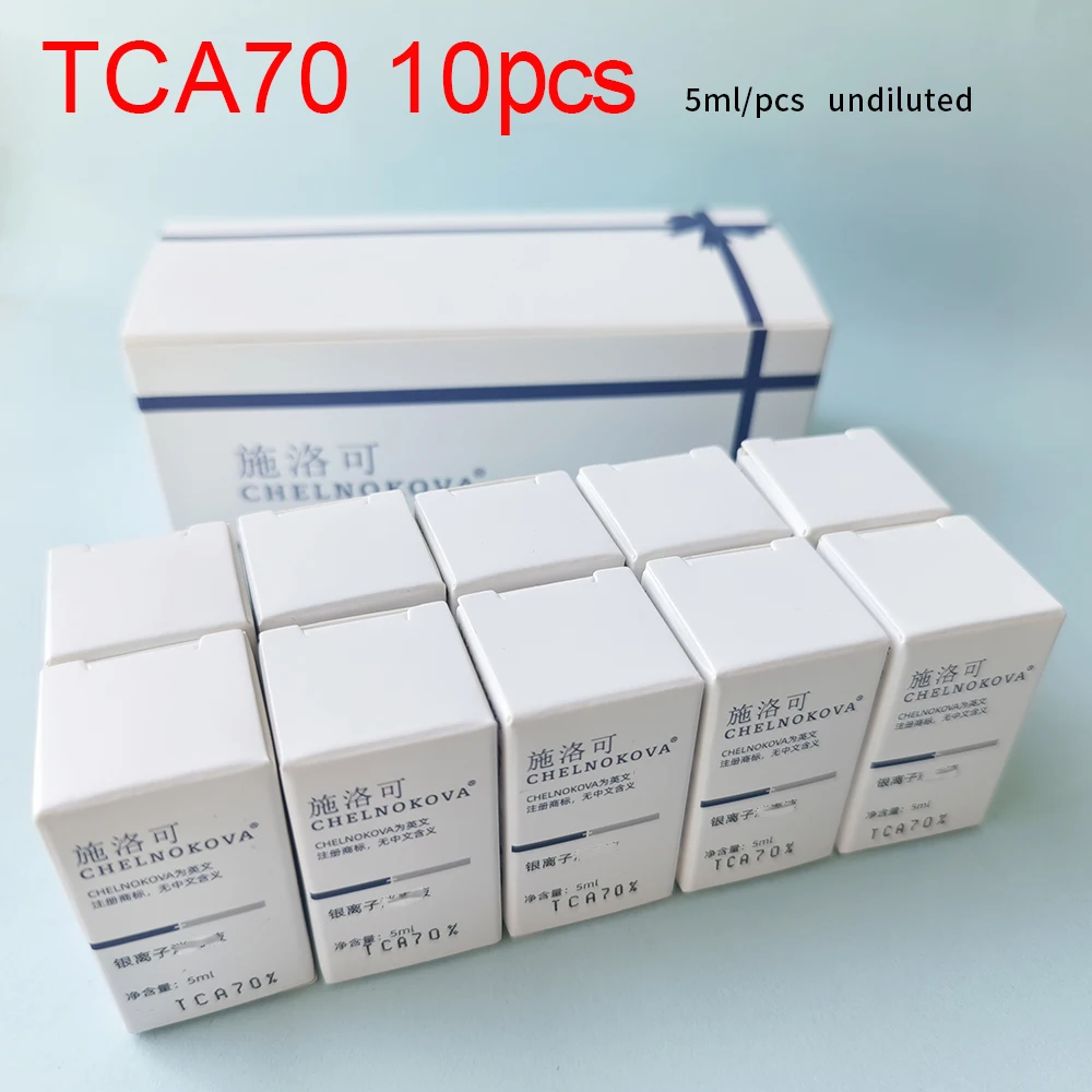 TCA 70% 60% 50% 35% 필링 도구, 미용실용, 편리하고 사용하기 쉬운 산성 피부과 의사 필링, 10 PCs