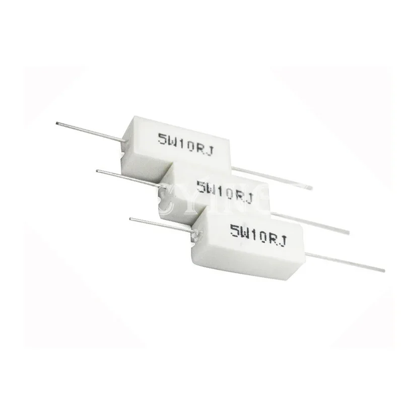 10PCS 5W 5% Cement Resistor Power Resistance 0.1R-100K 1R 2.7R 10R 43R 470R 0.15 0.25 0.47 0.68 1 3 10 12 22 27 47 100 500 ohm