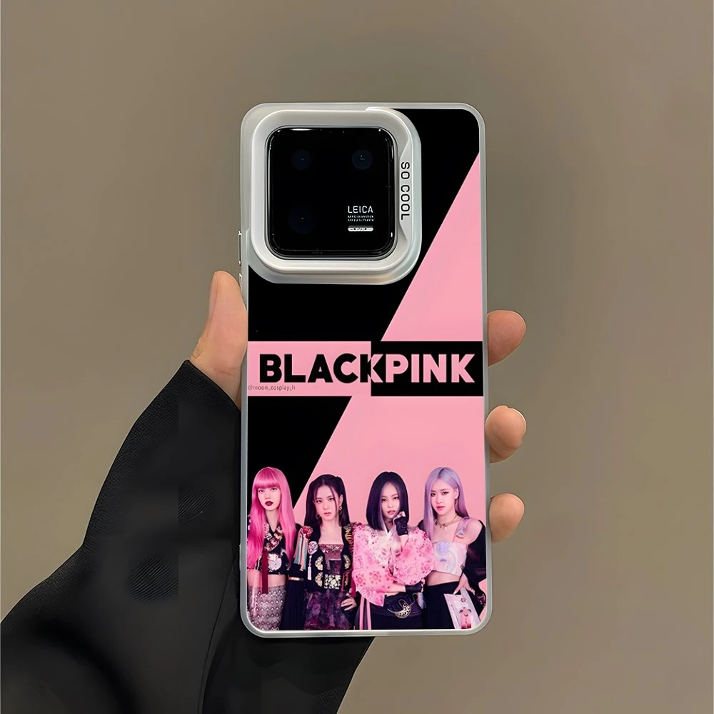 Kpop-BLACKPINKs-Girls  Phone Case Laser Matte Hard for Samsung s 22 23 24 Note 20 Ultra Plus PRO FE Black White Cool cover