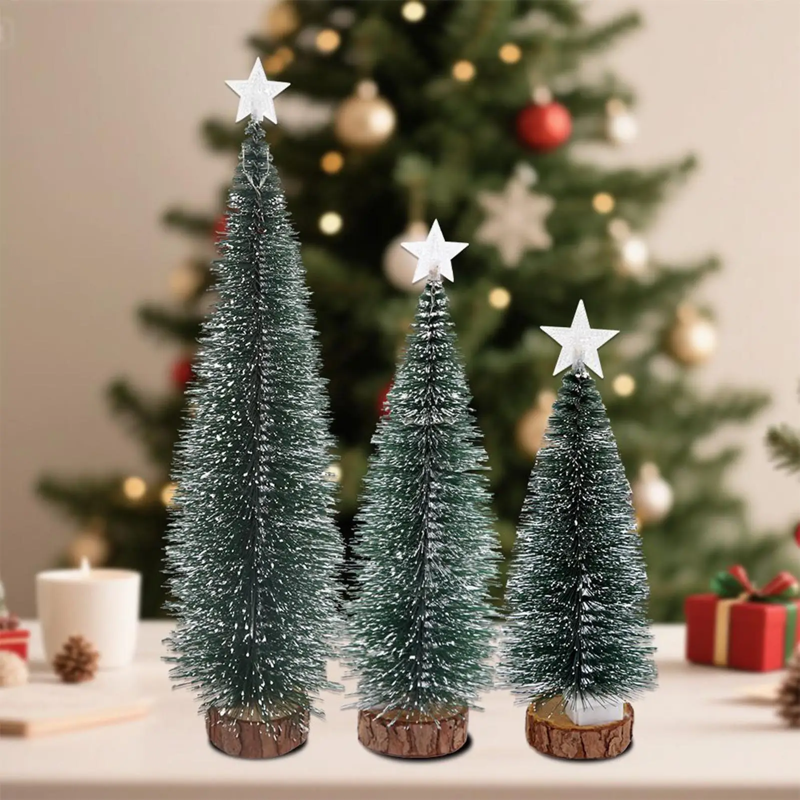 

Настольная рождественская елка, 5 шт., сезонный декор со светодиодной подсветкой, настольное праздничное украшение для домашнего офиса, квартиры, магазина