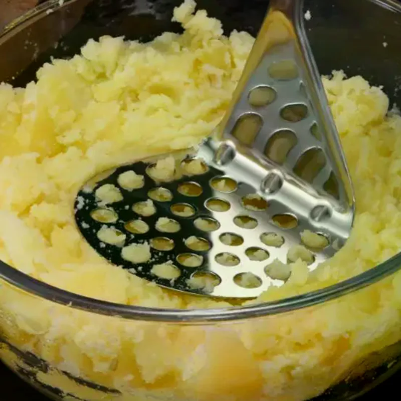 Potato Crusher Pusher Fruit Tools Ground Beef Masher Stainless Steel Avocado Press Creative Mud Press Mashed Potato Ricer Press