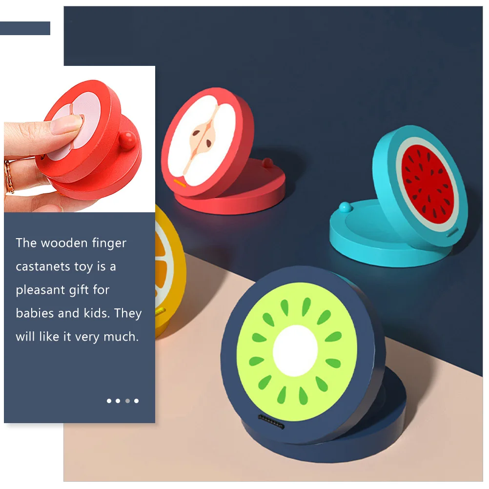 

Wooden Fruit Speaker Board Toy Toddler Musical Instruments Kids Toys Castanet for Childrens Castanets Baby