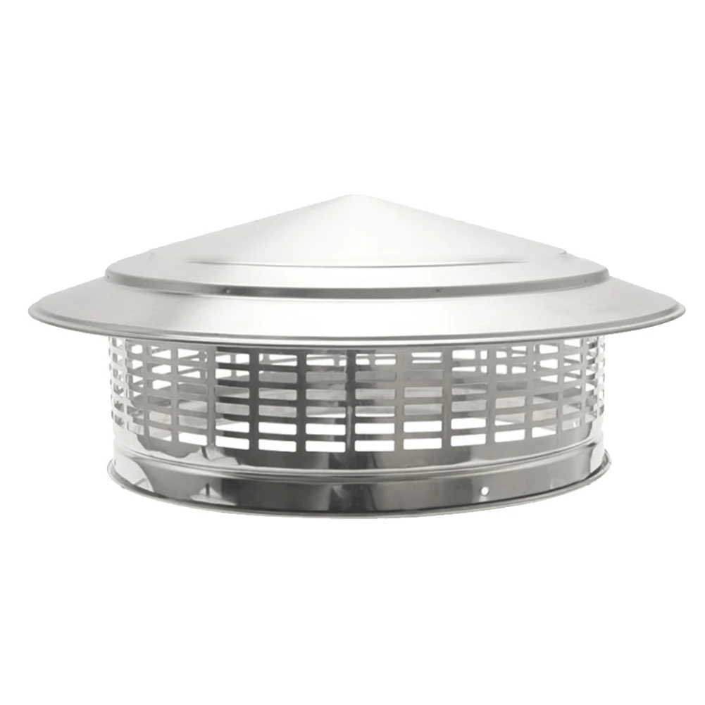 Chimney Cap Cover Chimney Rain Cap Umbrella-like Design Weather Barrier 304 Stainless Steel Protects Exhaust System