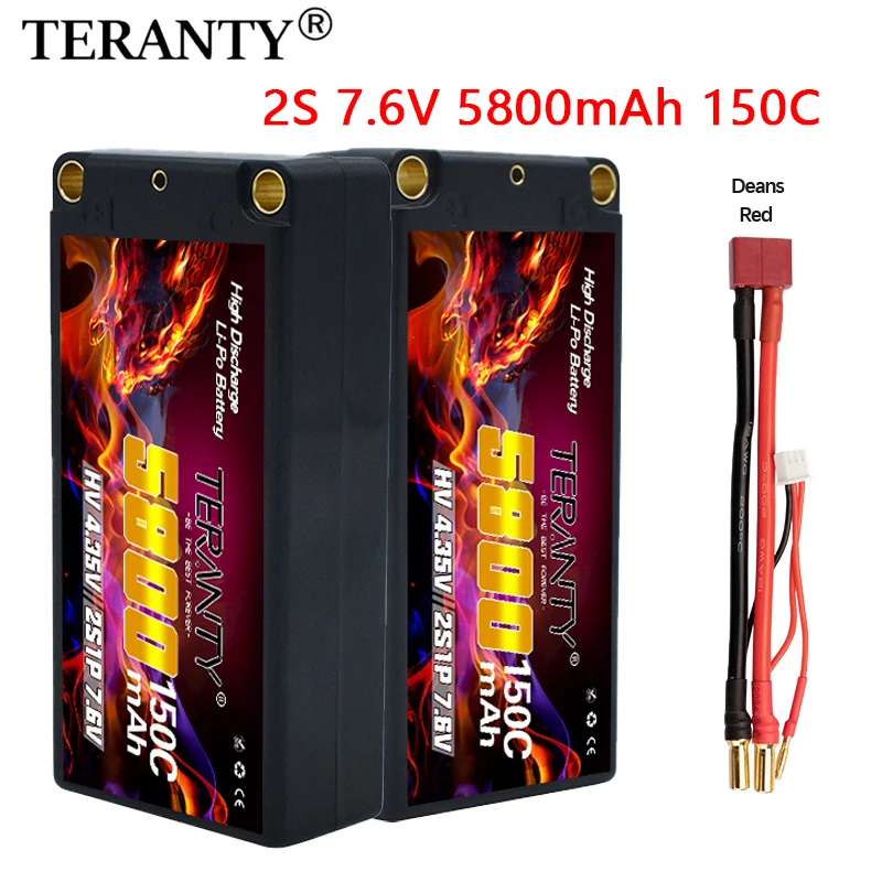 TREANTY 2S 7.6V 5800mAh 150C/300C HV with 5mm bullet XT60 plug remote control car climbing car model RC Lipo Battery