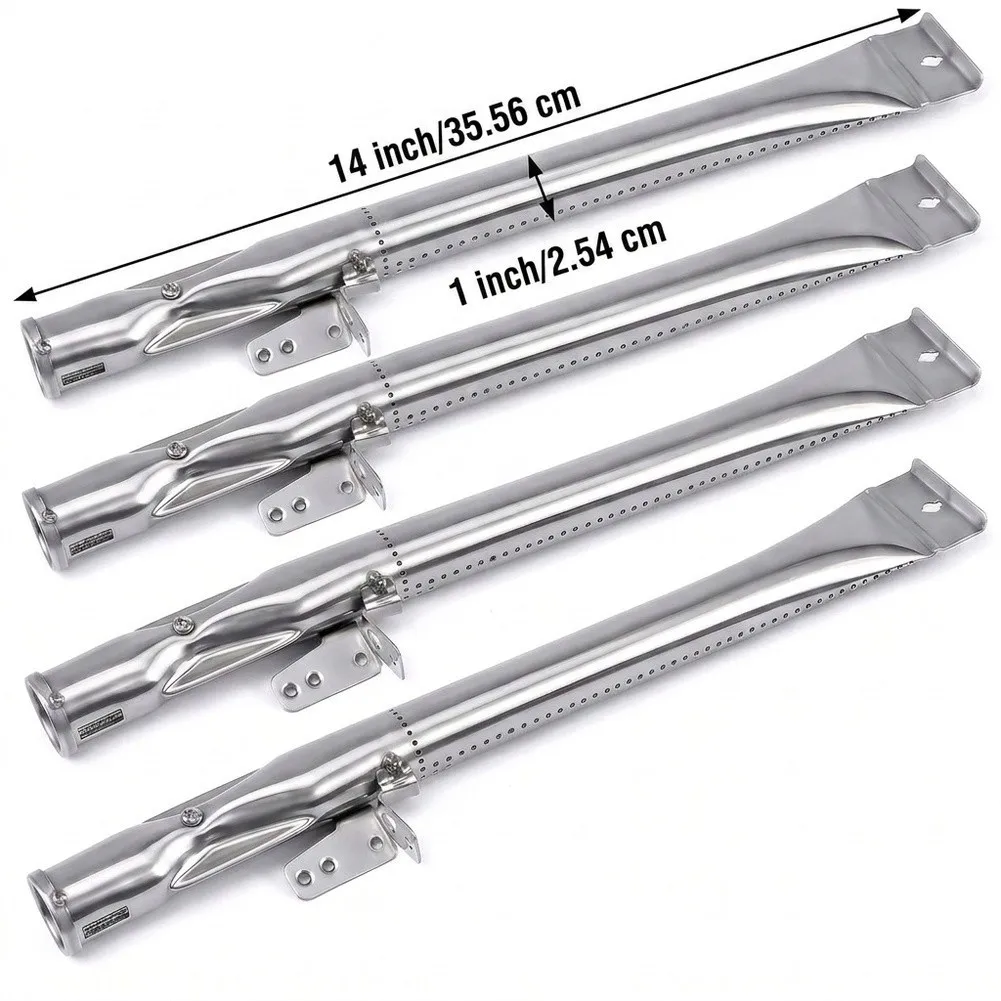 4PCS Stainless Steel Burner Tubes For Nexgrill 720-0783E 720-0864 720-0830H Compatible With Kenmore=Gas Grill Replacement Parts
