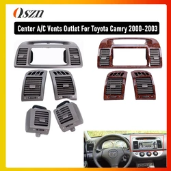 For TOYOTA CAMRY 2000-2003  A/C Grille Vents Air Conditioner Outlet Car Front Dashboard Center Interior Grille Folding Accessory