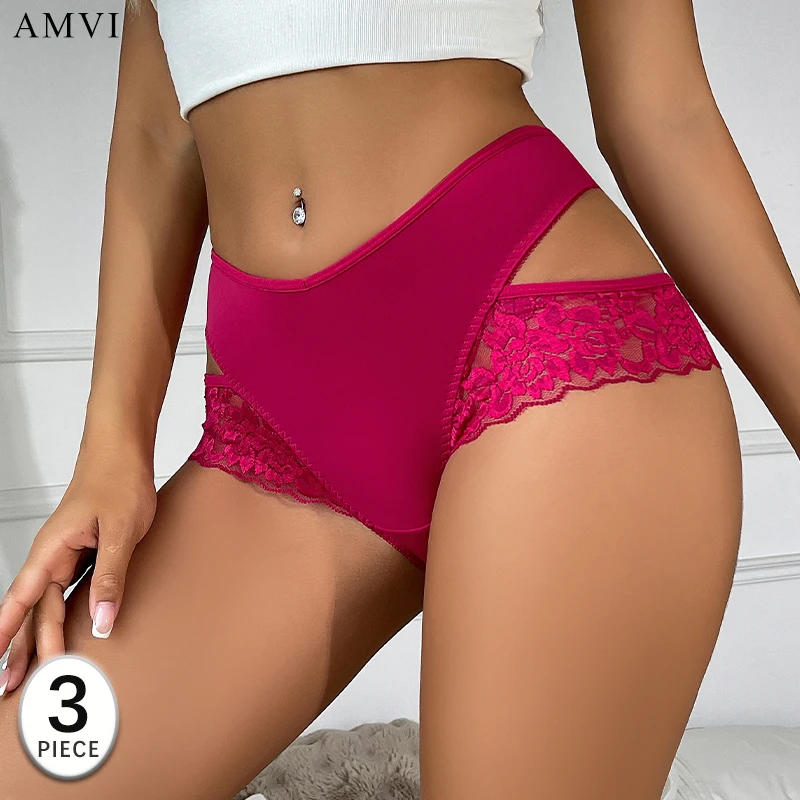 

3 шт., однотонное женское сексуальное нижнее белье, модное облегающее нижнее белье, дышащие женские трусики, свежесть на весь день, S-XL
