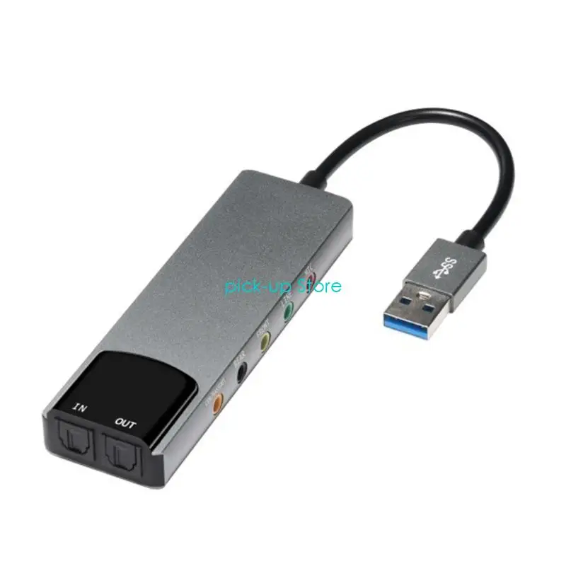

High Resolution USB External Sound Card with SPDIF Digital Sound for 5.1 & 7.1 Surround Sound Systems, Aluminum Body