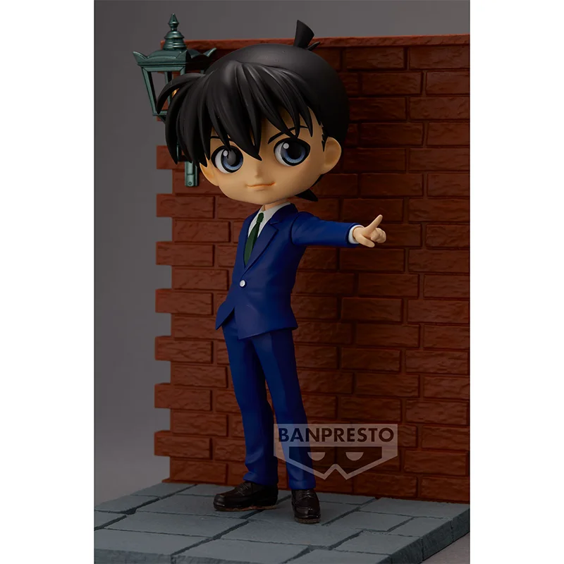 Original BANDAI BANPRESTO Q posket  Detective Conan Kuto Shin'ichi Mori Ran Anime Figure Kids toy Christmas gift