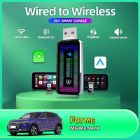 2025 NEW 2-in-1 Wireless CarPlay Android Auto Wireless Adapter Smart Mini Box Plug And Play WiFi Fast Connect For MG Marvel X