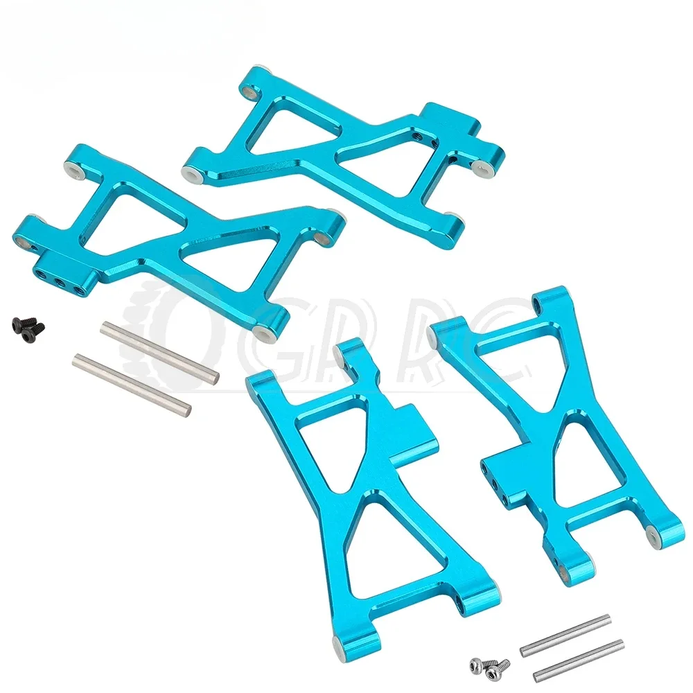 Brazos de suspensión inferior delantera y trasera de aleación de aluminio para Tamiya TT02B TT-02B 1/10 RC, piezas de mejora de Metal para coche