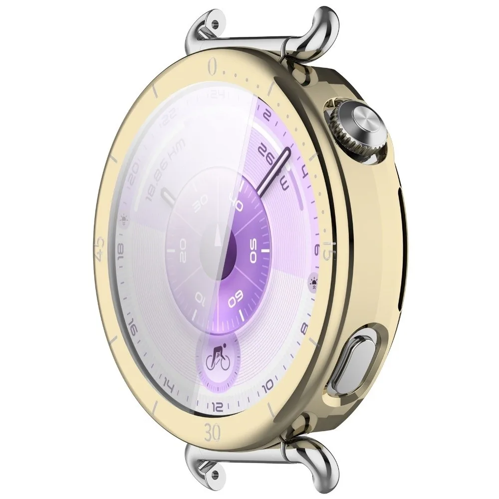 TPU Protective Case with Scale Full Coverage Frame Bumper Soft Anti-Scratch Screen Protector for Huawei Watch GT6 41mm