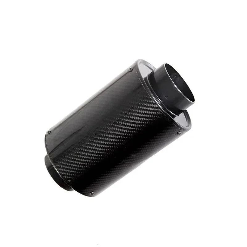 True carbon fiber intake air box set/Automotive air filter mushroom head/High flow pure carbon air box for intake modification