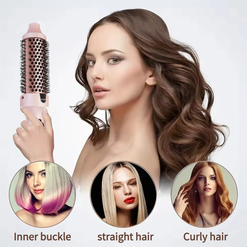 

1 шт. ионная выпрямляющая и щипцы для завивки, нейлоновые зубья, 6-уровневая регулировка температуры + светодиодный цифровой дисплей, аксессуар для салонного инструмента