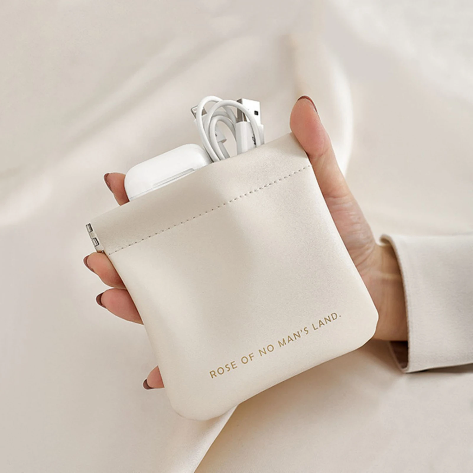 

Pu Leather Travel Bag Premium Portable Makeup Pouch Automatic Closing Coin Purse Portable Soft Storage Bag For Travel Special