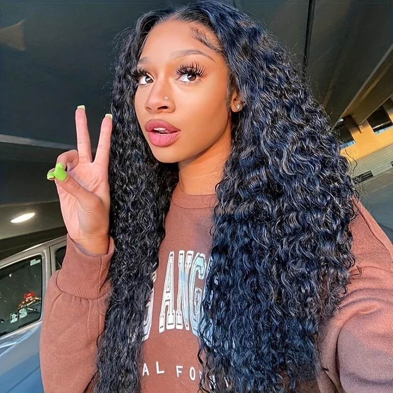 

Lace Front Wig Human Hair Pre Plucked 13x6 HD Transparent Curly BOB Lace Front Wig brazilian Deep Wave Hair Wigs with Baby Hair