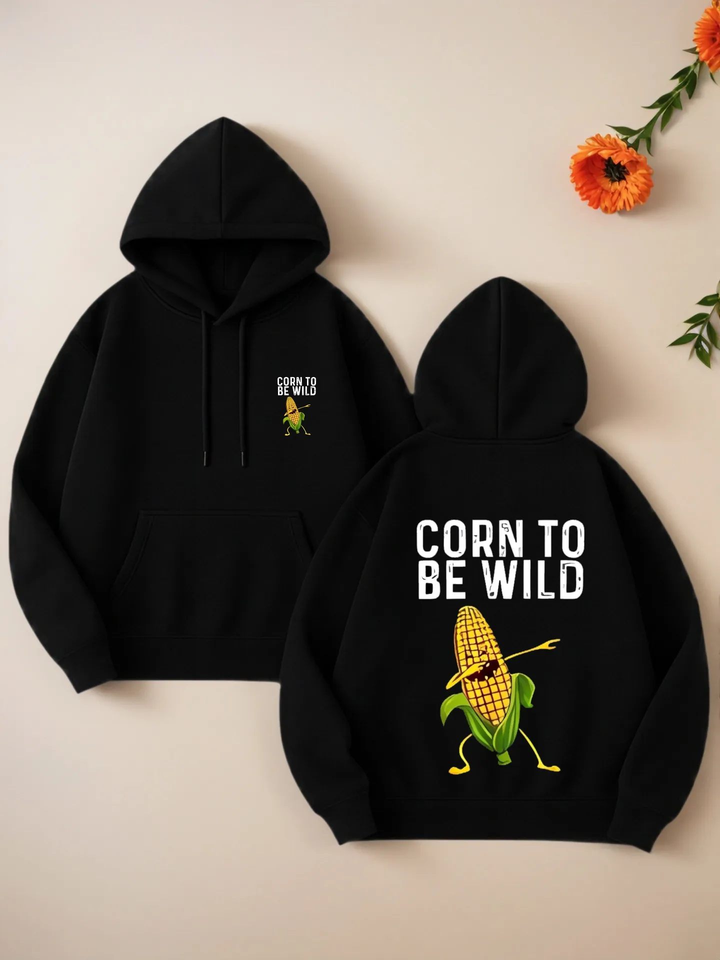 هوديي جرافيك للنساء، طباعة الذرة، جمالية كاجوال، قماش ناعم، ملابس يومية غير رسمية، للمراهقين #1